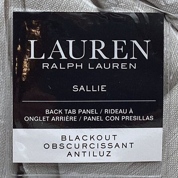 RALPH LAUREN Sallie Blackout Back Tab Rod Pocket Curtain Panel 54" x 108" NEW - Picture 1 of 6